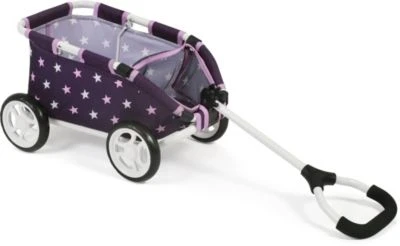 Chic 4 Baby Puppen-Bollerwagen Skipper, Dots Koralle
