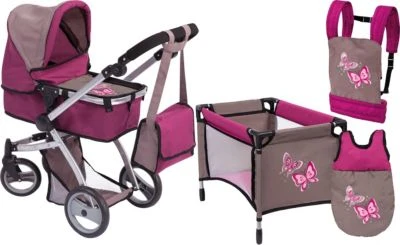 MyToys ORIGINALS Kombi-Puppenwagen Pram Milano Mit Zubehör Von Bayer