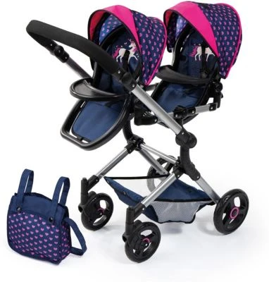 BAYER Zwillings-Puppenwagen Twin Neo, Blau