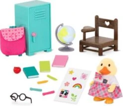 Li'l Woodzeez Schul- Und Schreibwaren Set Mit Ente