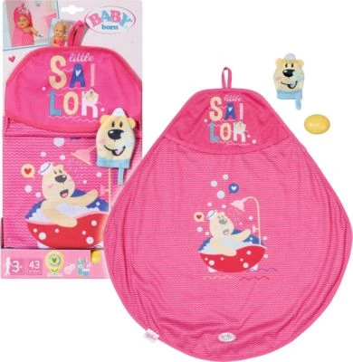 BABY Born® Bath Kapuzenhandtuch & Schwamm