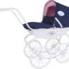 KNORRTOYS.COM Puppenwagen Classic Pram - Navy Blue/rose/princess
