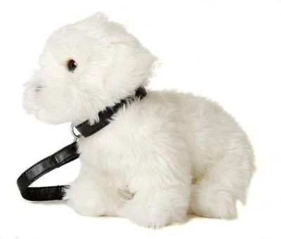 UNI-TOYS® Malteser Hund Mit Leine, Sitzend - 26 Cm (Länge) - Plüsch-Hund, Plüschtier Kuscheltiere – Bild 3