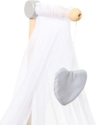 MyToys ORIGINALS Holz Puppenwiege, Grau Mit BettwĂ€sche â Bild 6