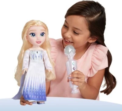 JAKKS PACIFIC Die Eiskönigin 2 - "Sing Mit Mir" Elsa Puppe 35 Cm, Inkl. Mikrofon Licht Und Sound â Bild 4