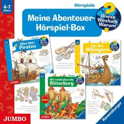 JUMBO Verlag Meine Abenteuer-Hörspiel-Box, 3 Audio-CDs