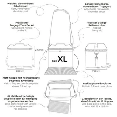Fantifant Baustein-Tasche Für Große Klemmbausteine Z.B. Lego Duplo Tasche In L Oder XL – Bild 6