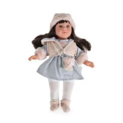 MONI Kinderpuppe 46 Cm Haare, Mütze, Bewegliche Arme Beine, Ab 3 Jahre Babypuppen