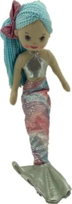 Sweety-Toys 13340 Stoffpuppe Meerjungfrau Mit Schwanzflosse Türkis, 45 Cm