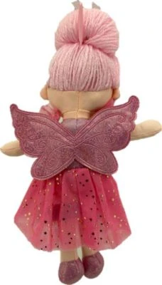 Sweety-Toys 13241 Stoffpuppe Fee Mit Rosa Kleid, 30 Cm – Bild 2