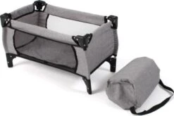 CHIC 2000 Puppen-Reisebett Deluxe, Melange Grau