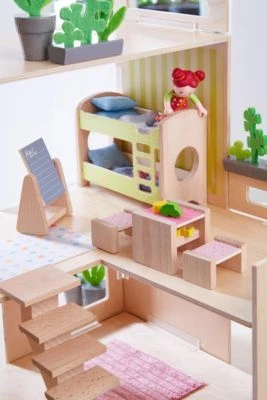 HABA 303836 Little Friends Puppenhaus-Möbel Kinderzimmer Für Geschwister – Bild 2