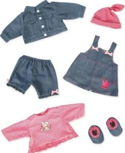BAYER Puppenkleidung Jeans-Set, 42-46cm