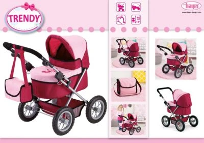 BAYER Puppenwagen Trendy Bordeaux – Bild 6