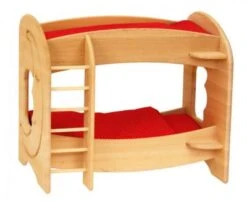 Erst-Holz® Drewart Stockbett Mit Mond Und Bettzeug Holzspielzeug Erle Massivholz