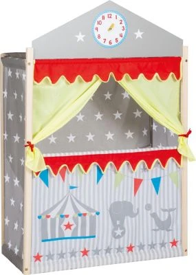 Roba Kasperletheater, GroĂźes Puppentheater Aus Holz, Kaspertheater Freistehend Mit Stoffbespannung