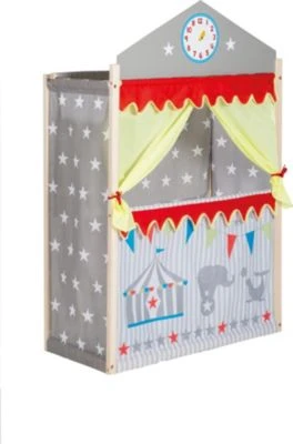 Roba Kasperletheater, Großes Puppentheater Aus Holz, Kaspertheater Freistehend Mit Stoffbespannung – Bild 3