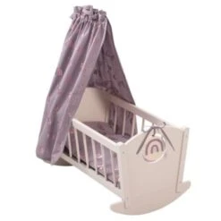 Howa Puppenwiege Puppenbett Incl. Bettzeug Und Himmel "rainbow"