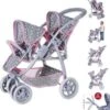 KNORRTOYS.COM Zwillingspuppenwagen Milo - Star Grey