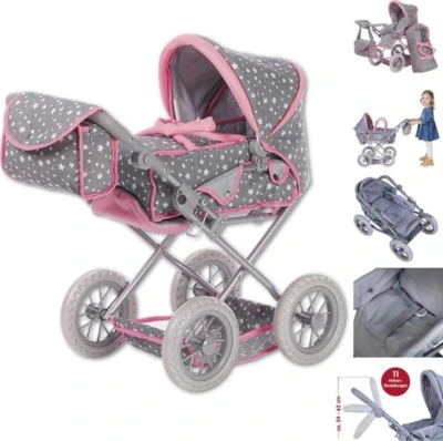 KNORRTOYS.COM Puppenwagen Ruby - Star Grey