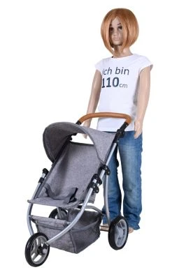 KNORR Toys Puppenbuggy Jogger Lio - "stone Brown" – Bild 3