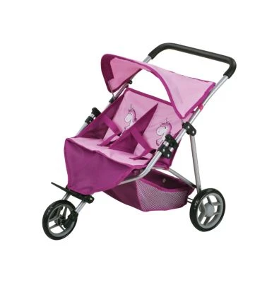 KNORR Toys Zwillingspuppenwagen Duo - "UMA.Das Einhorn"