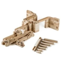 Baumkinder Kugelbahn Holz "K3-Geschwister" Mit Stecksystem (221 Teile) - Eine Murmelbahn Die Standhält!