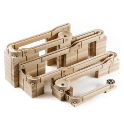 Baumkinder Kugelbahn Holz "K4-Expert" Mit Stecksystem (310 Teile) - Eine Murmelbahn Die Standhält! – Bild 3