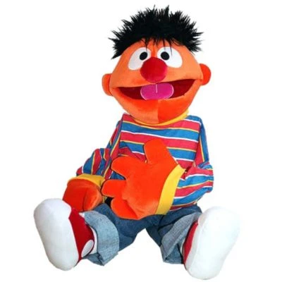 Ernie | Hand-Puppe | Sesamstrasse | 75 Cm | Plüsch-Figur Kuschel-Tier