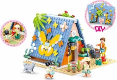 Sluban Klemmbausteine Campinghütte (341 Teile) – Bild 2