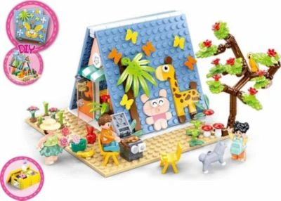 Sluban Klemmbausteine Campinghütte (341 Teile) – Bild 3