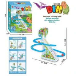 SHAOKE Entenküken Klettert Treppe Pädagogisches Spielzeug Der Kinder Puzzlespiel Für Kinder Mit Einem Elektrischen Schienenfahrzeug Konstruktionsspielzeug