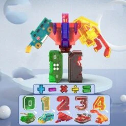 Syntek Digitalen Baustein Puzzle Brief Für Kinder Geschenk Krieger Verformung Action-figuren Roboter Spielzeug Für Kinder
