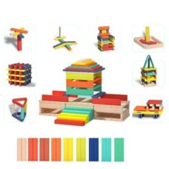 Epik Bauklötzchenstreifen Lernspielzeug DIY Kreatives Blockspielzeug Für Kinder