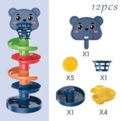 Vicabo Montessori Spielzeug Kugelbahn Kugelturm Rollbahn Kugelbahnen Für Kinder