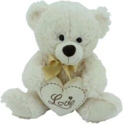 Sweety-Toys Sweety Toys 0395 Teddy Kuschelbär Plüschbär Herzbär LOVE, Supersüss Mit Herz Hochwertige Stickerei